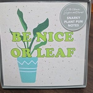 C.R. Gibson Snarky Plant Pun Notecard Set